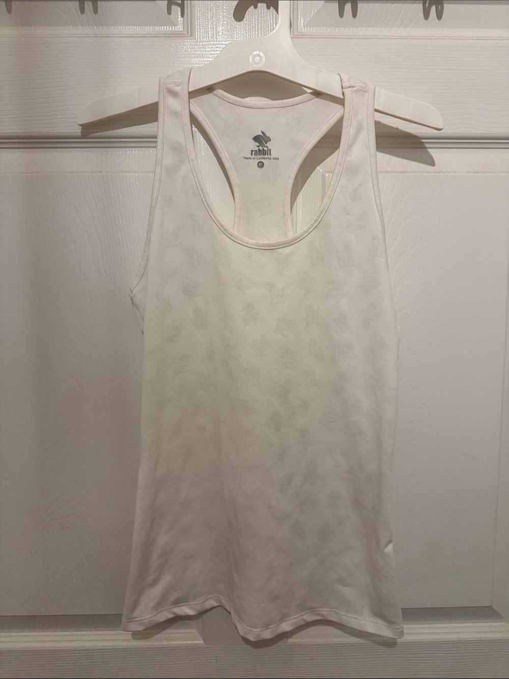 Rabbit Bunny Hop White Racerback Performance Tank